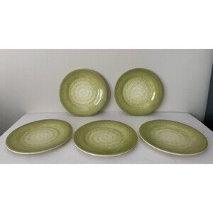 Better Homes and Gardens Melamine Round Salad Plates Green 8.5" Set of 5